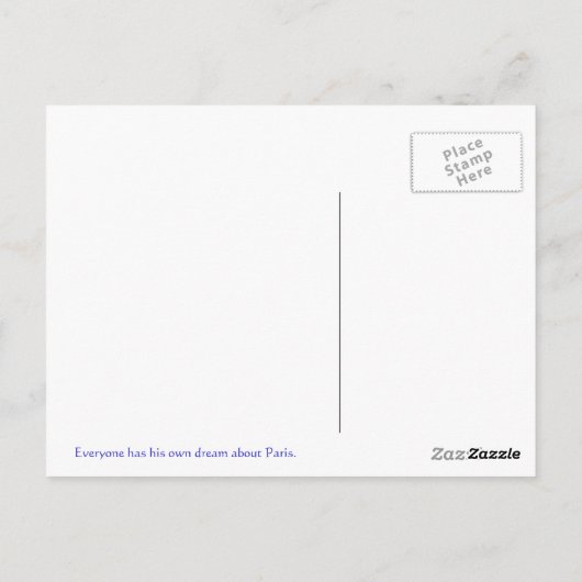 Carte Postale La Seine, Paris (Dos)