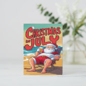 Carte Postale La Sérénité maritime du Père Noël  (Debout devant)