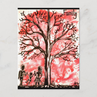 Carte Postale La série Arbres : Famille