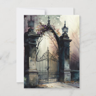 Carte Postale La série de portes du cimetière gothique 12