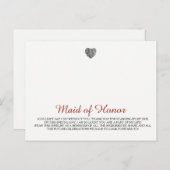 Carte Postale La servante d'honneur Modèle de bijoux (Devant / Derrière)