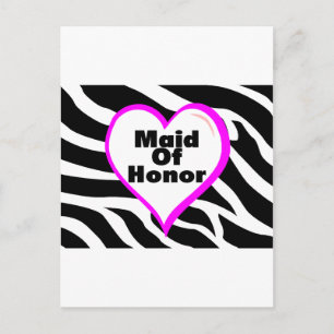 Carte Postale La Servante D'Honneur Zebra Stripes