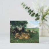 Carte Postale La Siesta Pendentif la saison des foins, 1867, (Debout devant)