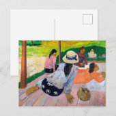Carte Postale La sieste de Paul gauguin (Devant / Derrière)