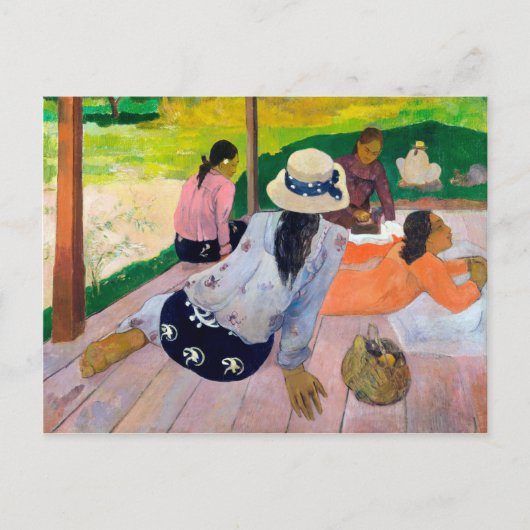 Carte Postale La sieste de Paul gauguin (Devant)