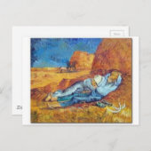 Carte Postale La Sieste de Vincent Van Gogh (Noon) (Devant / Derrière)
