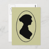 Carte Postale La silhouette de Jane Austen (Devant / Derrière)