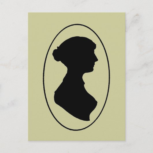 Carte Postale La silhouette de Jane Austen (Devant)