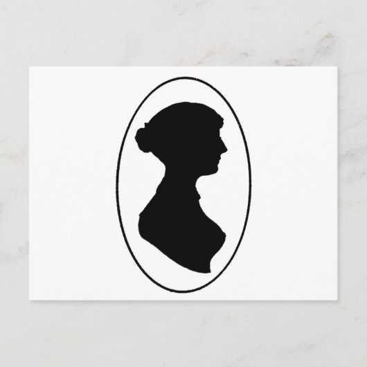Carte Postale La silhouette de Jane Austen (Devant)