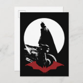 Carte Postale La silhouette de la moto Batman (Devant / Derrière)