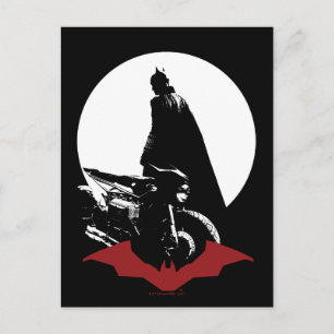 Carte Postale La silhouette de la moto Batman