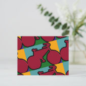 Carte Postale la silhouette du vélo pop rouge (Debout devant)