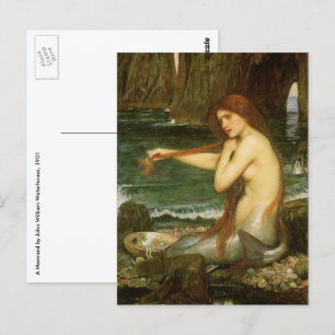 Carte Postale La Sirène de John William Waterhouse