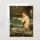 Carte Postale La sirène de Waterhouse (Devant / Derrière)