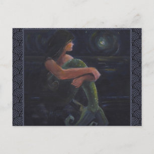 Carte Postale La sirène et la lune