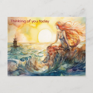 Carte Postale La sirène et le phare