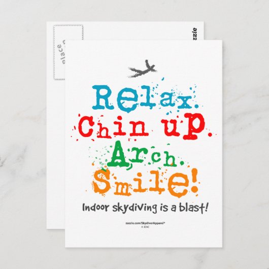 Carte Postale La Skydiving intérieure est une explosion ! (Devant / Derrière)