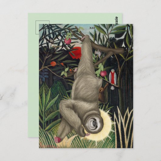 Carte Postale La Sloth pendue (Devant / Derrière)