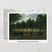 Carte Postale La Soirée De Caspar David Friedrich (Devant / Derrière)
