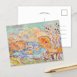 Carte Postale La Sologne | Louis Valtat<br><div class="desc">La Sologne (1918) | Oeuvre originale de l'artiste français Louis Valtat (1869-1952). Le tableau représente un paysage abstrait moderne aux couleurs vives orange,  bleu et vert. Utilisez les outils de conception pour ajouter du texte personnalisé ou personnaliser l'image.</div>