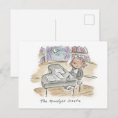 Carte Postale La sonate au clair de lune, Ludwig Van Beethoven (Devant / Derrière)