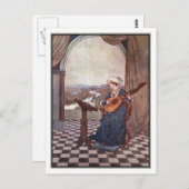 Carte Postale La sonnerie par Edmund Dulac (Devant / Derrière)