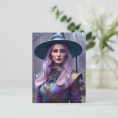 Carte Postale La Sorcière Aux Cheveux Violets (Debout devant)