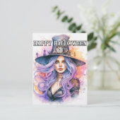 Carte Postale La sorcière | Bonne Halloween (Debout devant)