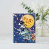 Carte Postale La sorcière fascinante monte les cieux de (Debout devant)