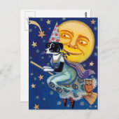 Carte Postale La sorcière fascinante monte les cieux de (Devant / Derrière)