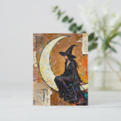 Carte Postale La Sorcière sur le Collage de Lune (Debout devant)