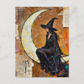 Carte Postale La Sorcière sur le Collage de Lune (Devant)