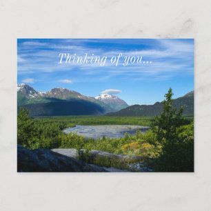 Carte Postale La sortie de l'Alaska Glacier Valley Penser à vous