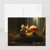 Carte Postale La souris et le champignon (Devant / Derrière)