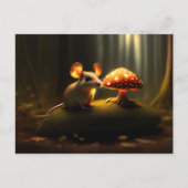 Carte Postale La souris et le champignon (Devant)