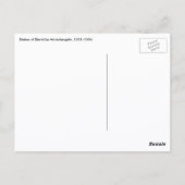 Carte Postale La statue de David de Michel-Ange (Dos)