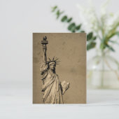 Carte Postale La Statue De La Liberté (Debout devant)