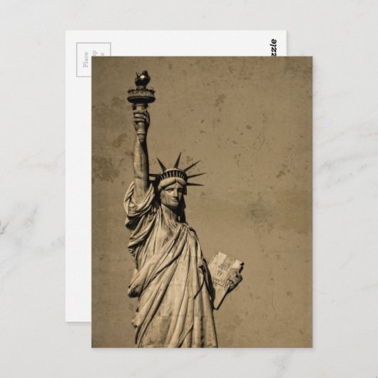 Carte Postale La Statue De La Liberté (Devant / Derrière)