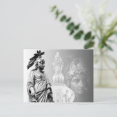 Carte Postale La statue de la liberté, Capitole des États-Unis (Debout devant)