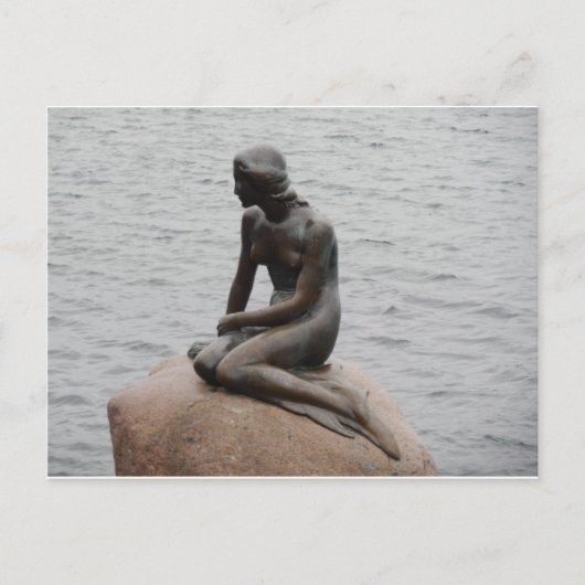 Carte Postale La statue de la petite sirène Copenhague Danemark (Devant)
