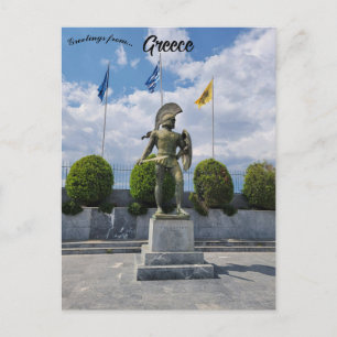 Carte Postale La statue de Léonidas à Sparte en Grèce