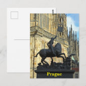 Carte Postale La statue de Prague (Devant / Derrière)