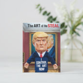 Carte Postale La statue de Trump en colère contrôle l'art dans u (Debout devant)