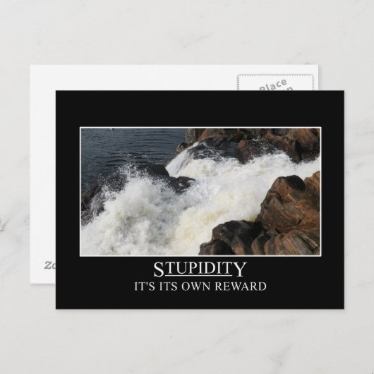 Carte Postale La stupidité est sa propre récompense (Devant / Derrière)