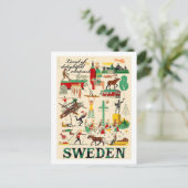 Carte Postale La Suède, terre des contrastes délicieux, cru (Debout devant)