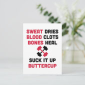 Carte Postale La sueur sèche la citation de gymnase (Debout devant)