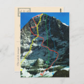 Carte Postale La Suisse vintage monte l'Eiger (Devant / Derrière)