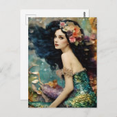 Carte Postale La superbe mosaïque de sirène (Devant / Derrière)