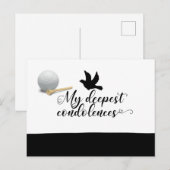 Carte Postale La sympathie du golf désolé pour votre perte condo (Devant / Derrière)