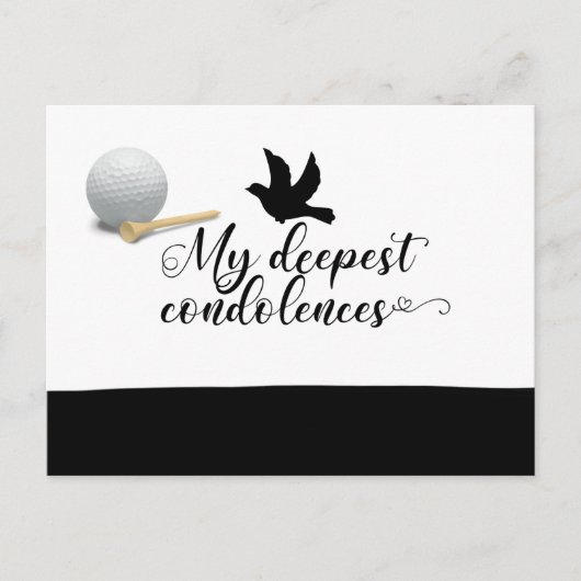 Carte Postale La sympathie du golf désolé pour votre perte condo (Devant)